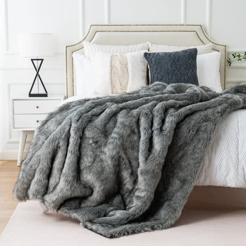 Elegant Fox Fur Blanket