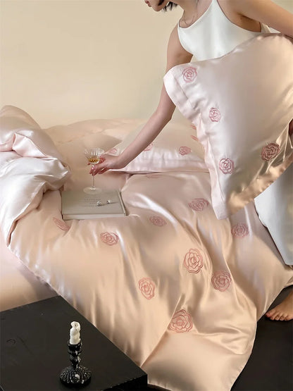 Camellia Silk Bedding Set