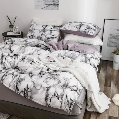 Elegant Marble Quilt Set