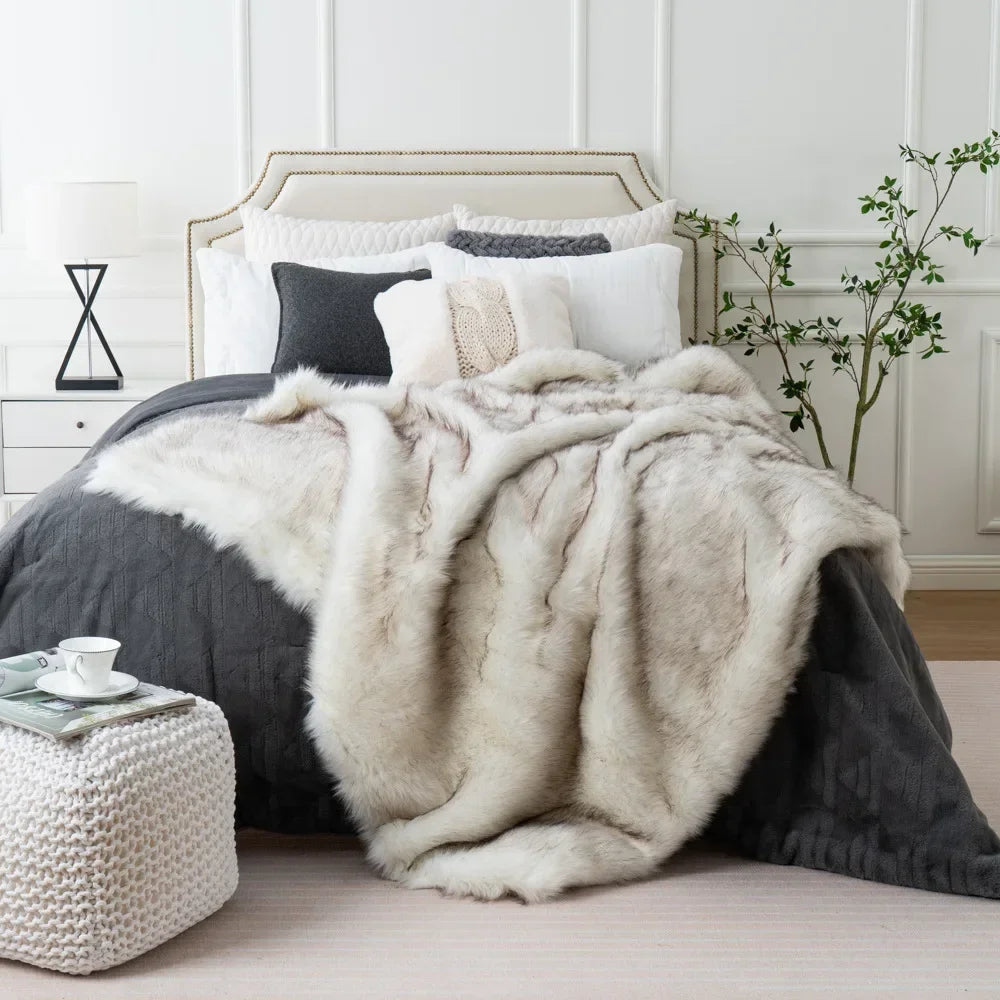 Elegant Fox Fur Blanket