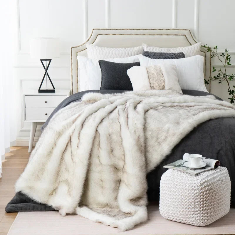 Elegant Fox Fur Blanket